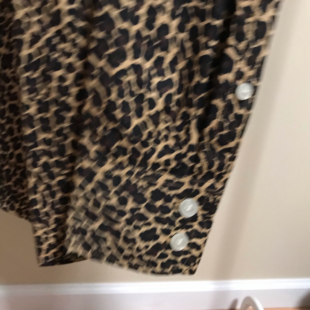 J crew cheetah button up - Picture 6 of 6
